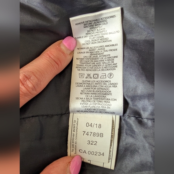 Lauren Ralph Lauren Women's Down Parka Coat Hooded Zip Front Navy Blue Size S - Picture 12 of 16